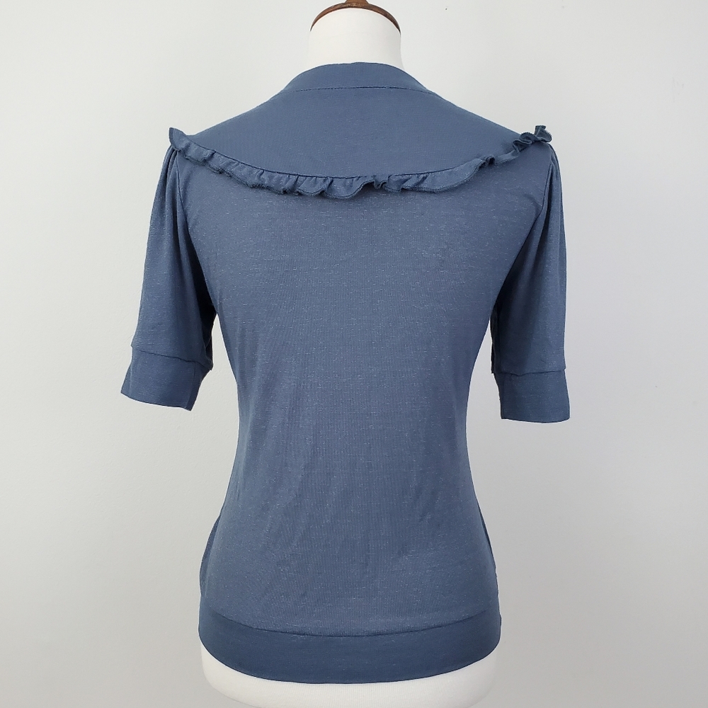 Cooper St Shimmer Ruffle Button Up Top - Picture 8 of 9